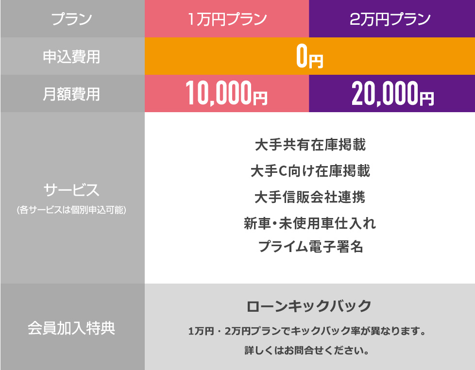 カーチャンネルプライ料金体系